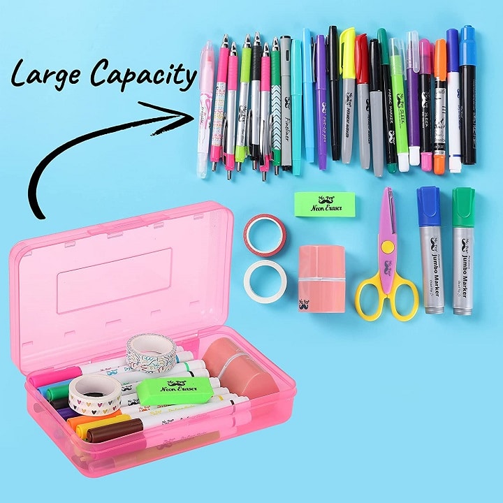 plastic school supply box