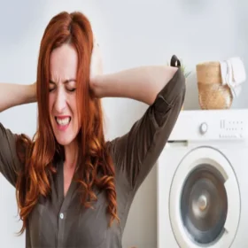 washing machine making clicking noise when off